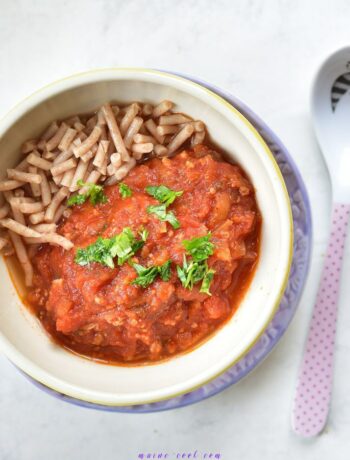 Spaghetti bolognese dla dzieci (rozszerzanie diety) spaghetti bolognese for babys (complementary feeding)