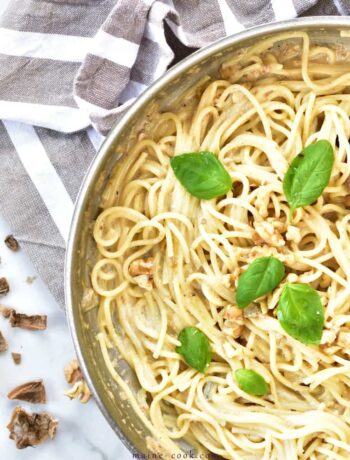 spaghetti z gorgonzolą i orzechami włoskimi gorgonzola and walnut spaghetti
