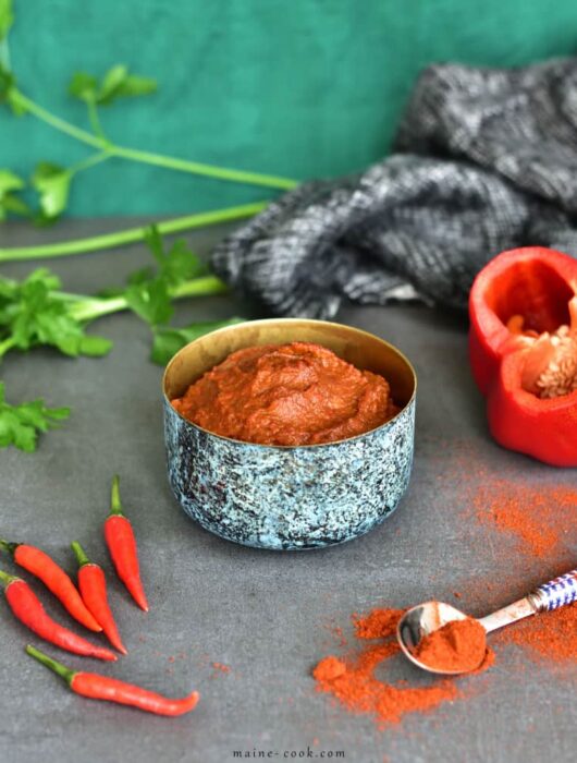 przepis na domową pastę harissa homemade harissa paste www.maine-cook.com