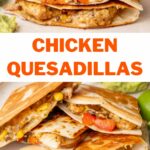 Chicken quesadillas pinnable image.