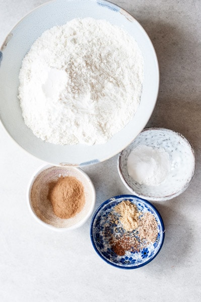 dry ingredients for carrot cake