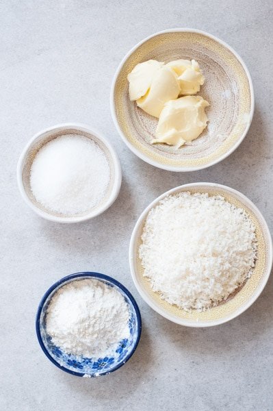 ingredients for coconut crumble