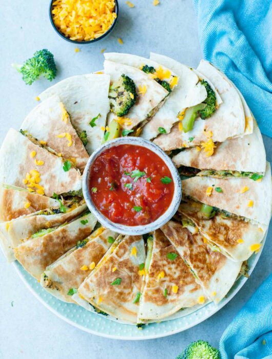 broccoli quesadilla