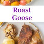 Roast goose pinnable image.