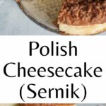 Polish cheesecake pinnable image.