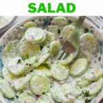 Mizeria salad pinnable image.