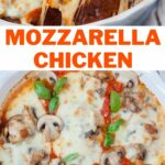 Mozzarella chicken pinnable image.