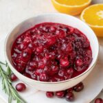 Cranberry orange sauce pinnable image.