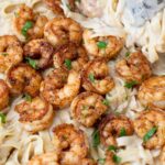 Cajun Shrimp Pasta pinnable image.