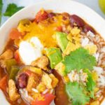 Chicken Fajita Soup pinnable image.