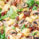 Mushroom gnocchi pinnable image.