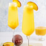 Peach bellini pinnable image.