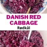 Danish red cabbage pinnable image.